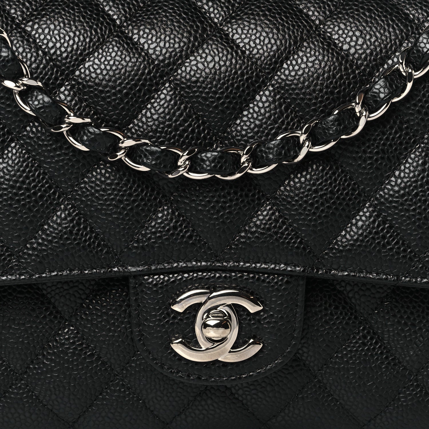 Chanel Caviar Quilted Medium Double Flap Black 8 of 11