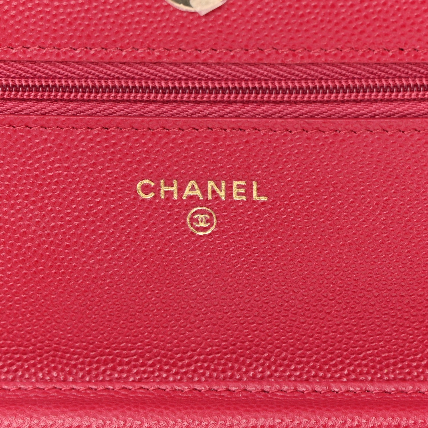 Chanel Caviar Quilted Wallet On Chain WOC Dark Pink 6 of 13