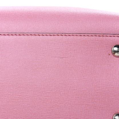 Fendi Vitello Elite Flamingo Mink Monster Charm Petite 2Jours Tote Pink Multicolor 9 of 16