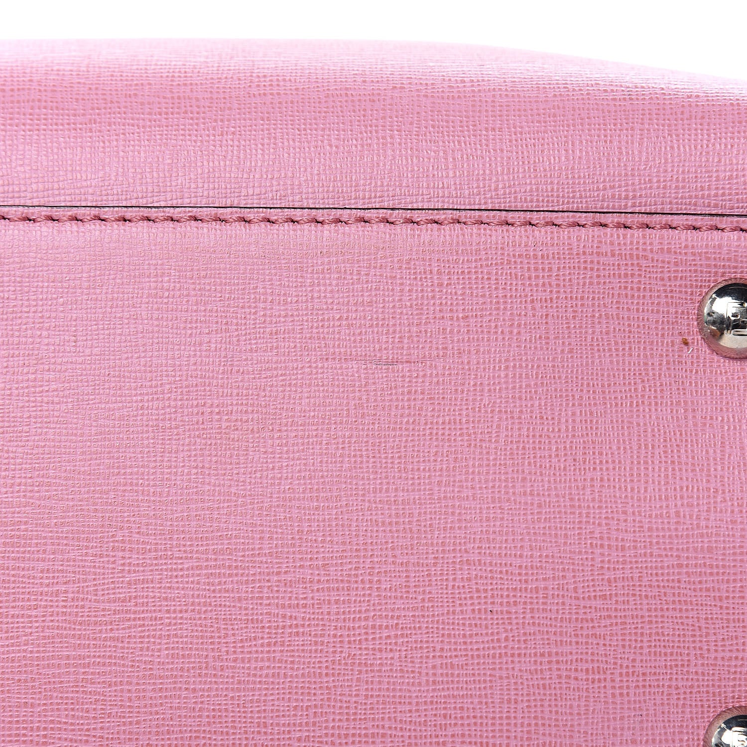 Fendi Vitello Elite Flamingo Mink Monster Charm Petite 2Jours Tote Pink Multicolor 9 of 19
