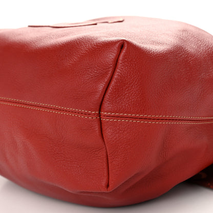 Chanel Grained Calfskin CC Drawstring Bucket Bag Red 11 of 12