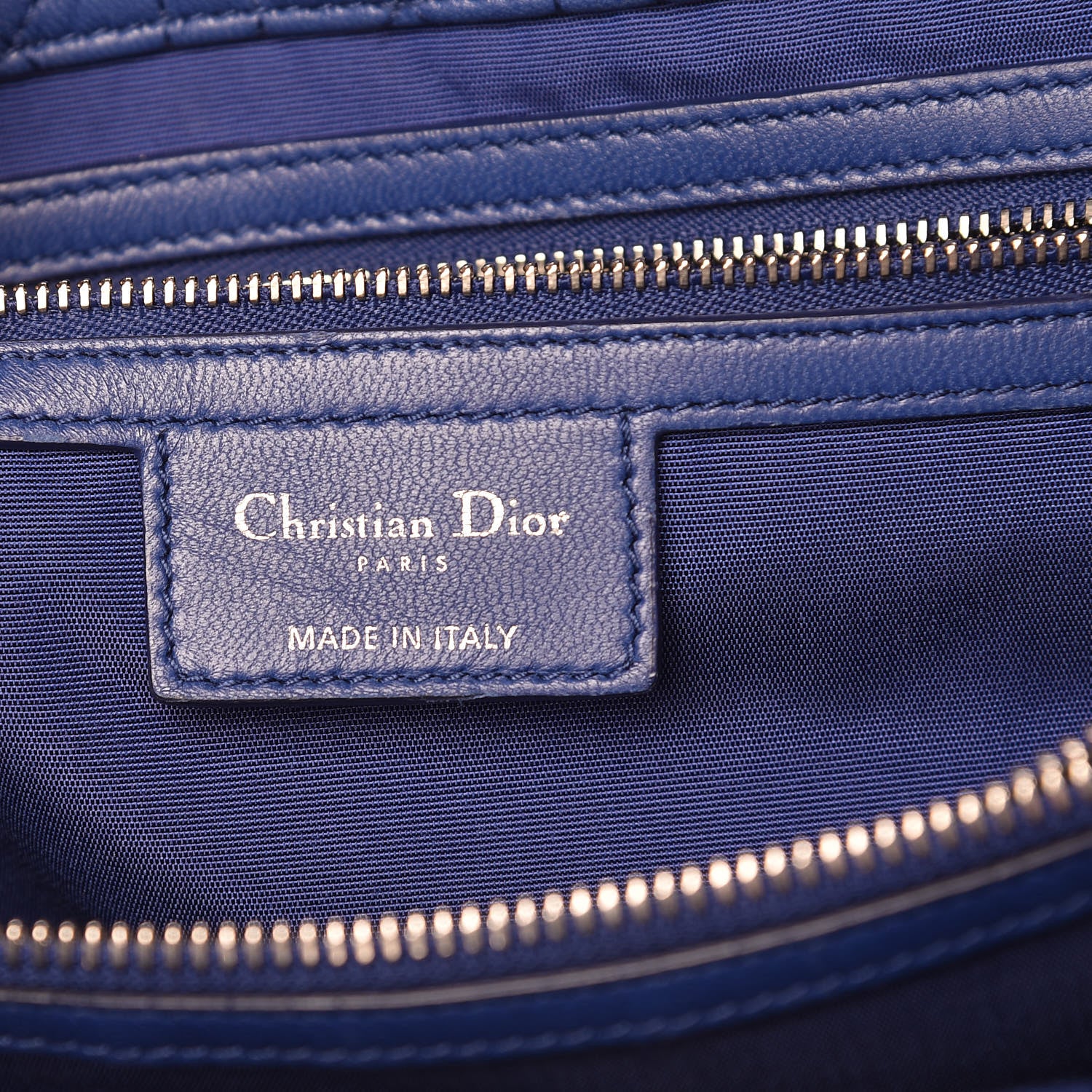 Christian Dior Lambskin Cannage Large Dior Soft Shopping Tote Blue 6 of 11