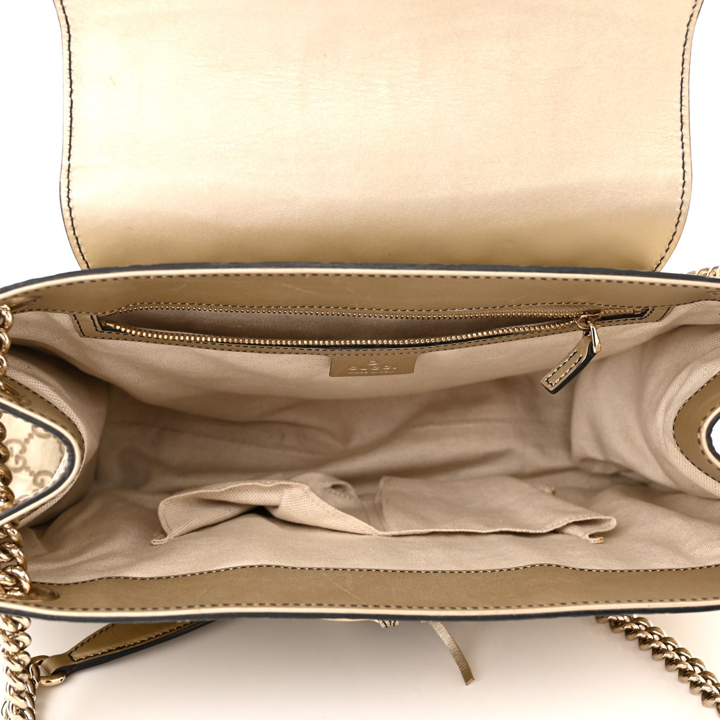 Shine Guccissima Large Emily Chain Shoulder Bag Gold