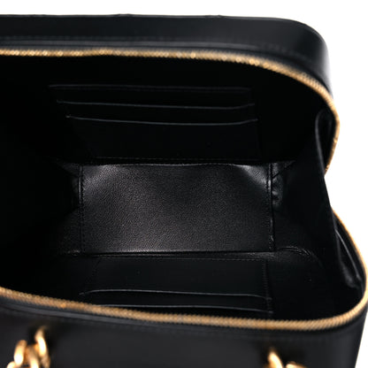 Chanel Lambskin Quilted Top Handle Small Vanity Case Black 4 of 9