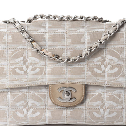 Chanel Nylon Medium Travel Flap Light Beige 17 of 17