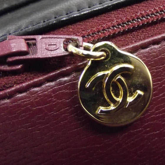 Lambskin Quilted Flap Navy