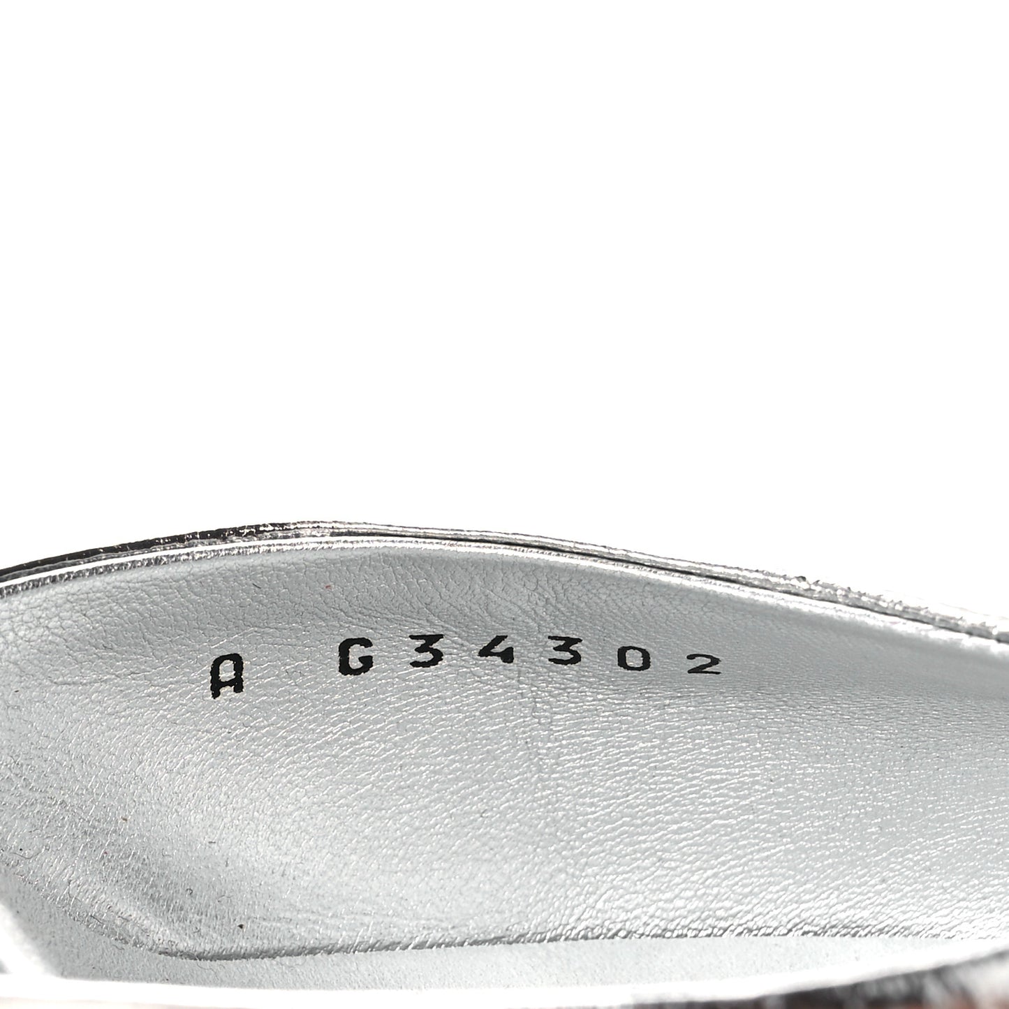 Metallic Goatskin CC Mules 39.5 Silver