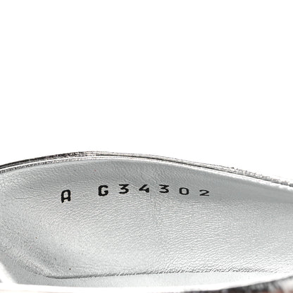 Chanel Metallic Goatskin CC Mules 39.5 Silver 10 of 12