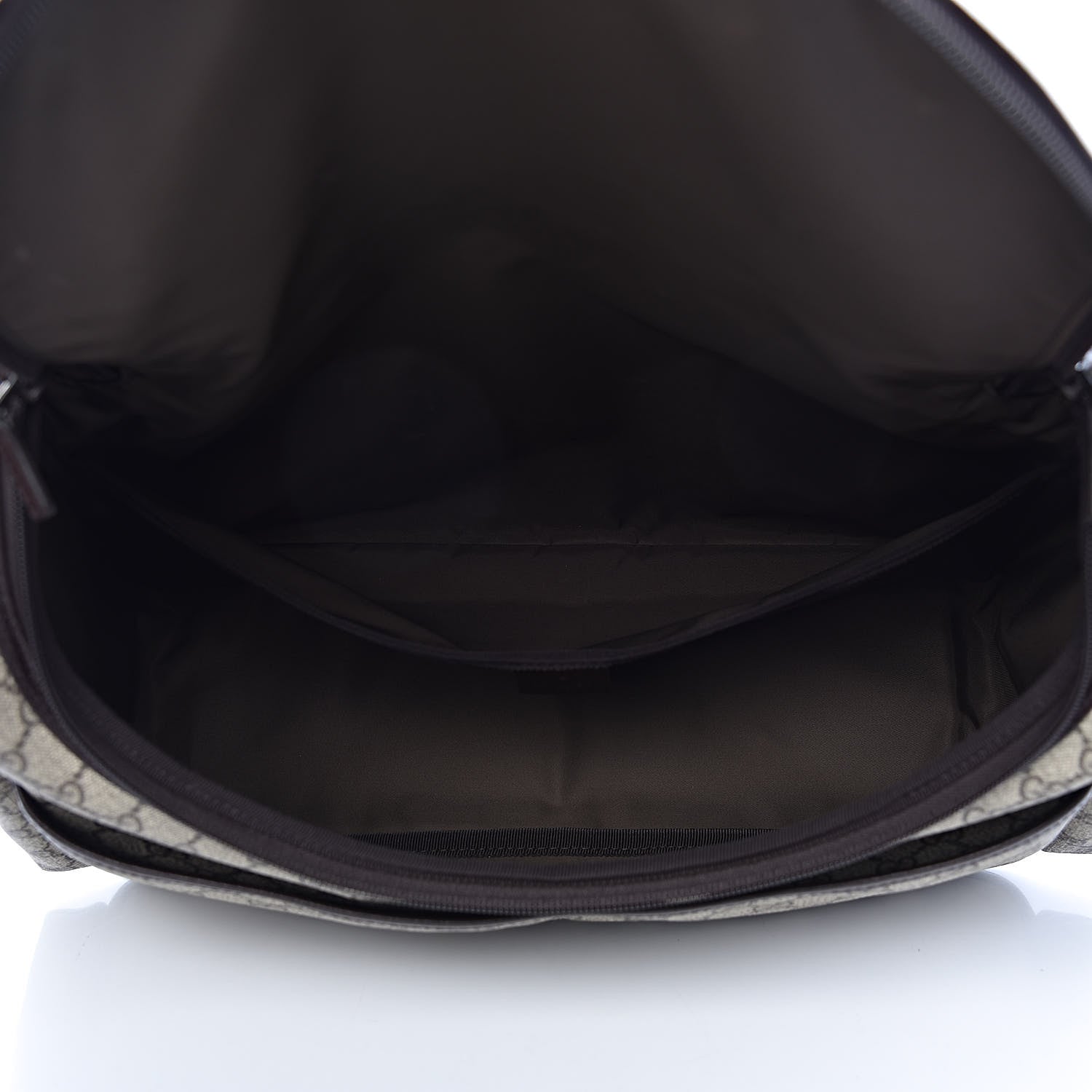 Gucci GG Supreme Monogram Selleria Calfskin Large Diaper Bag Beige Ebony Cocoa Dark Chocolate 6 of 13