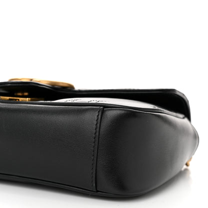 Gucci Calfskin Matelasse Mini GG Marmont Shoulder Bag Black 10 of 10
