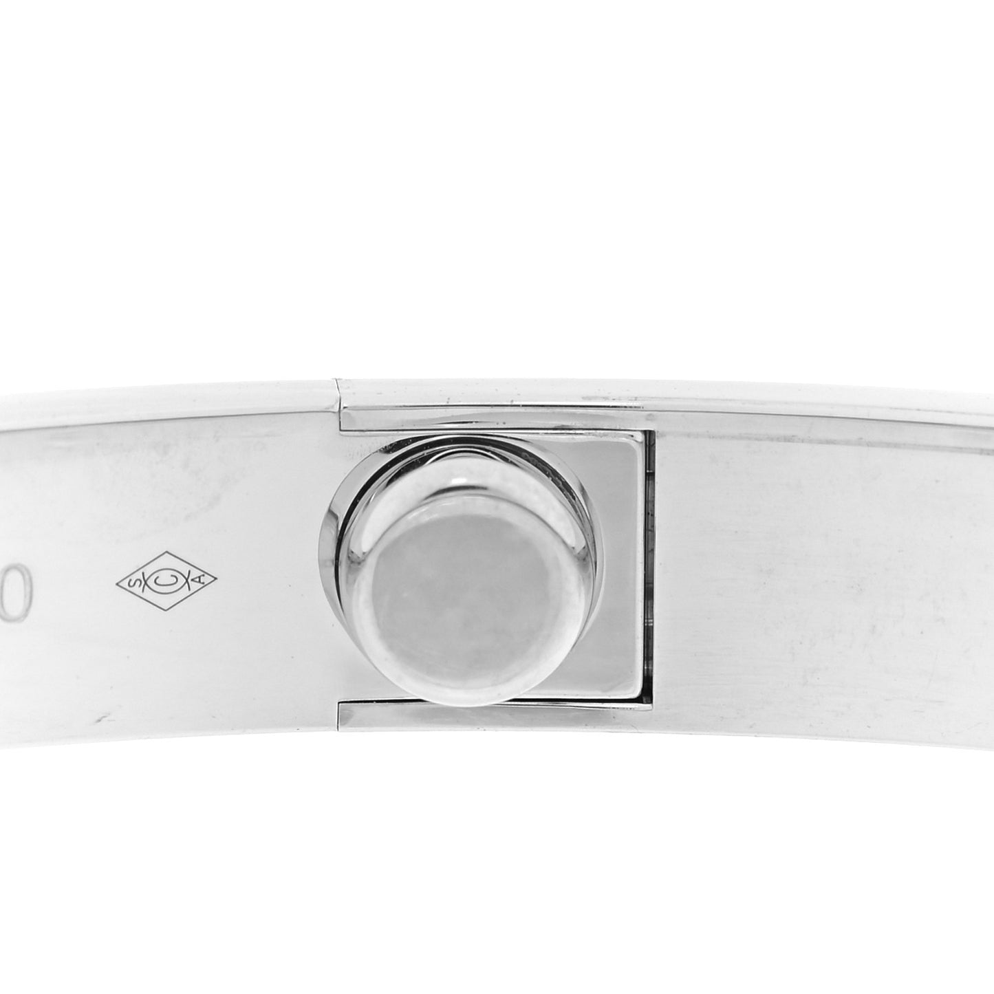 18K White Gold 4 Diamond Love Bracelet 19