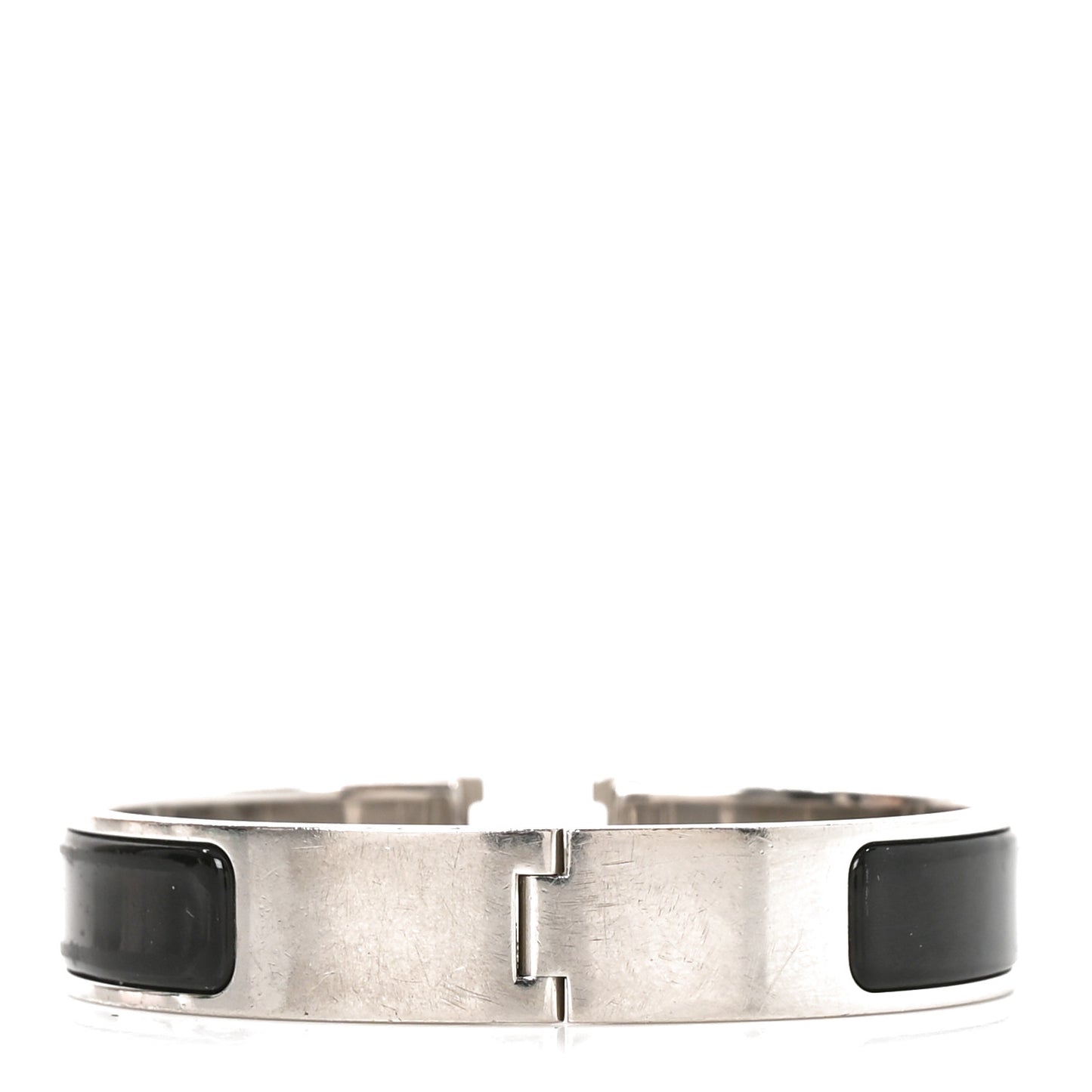 Enamel Narrow Clic Clac HH Bracelet GM Black
