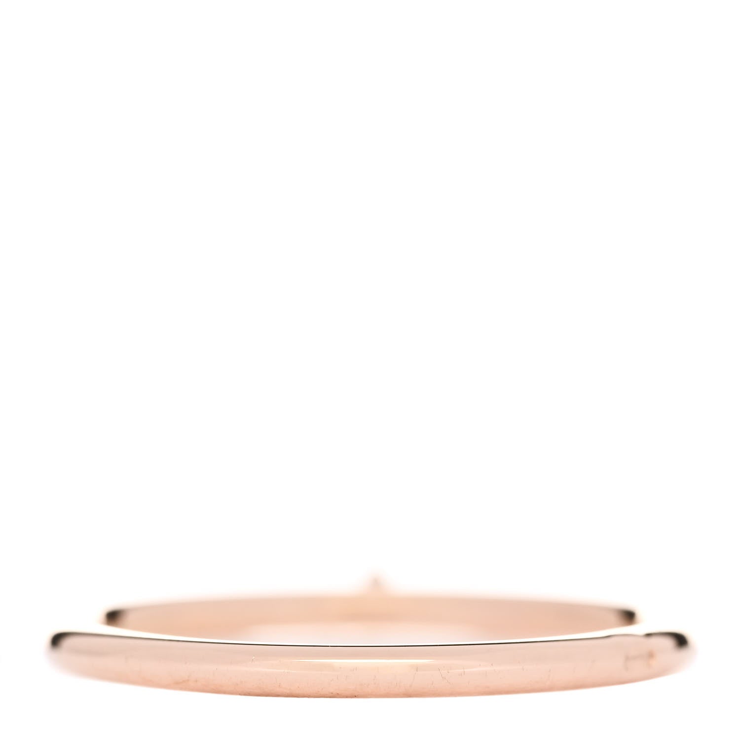 Hermes 18K Rose Gold Gambade H Ring 49 4.75 3 of 6