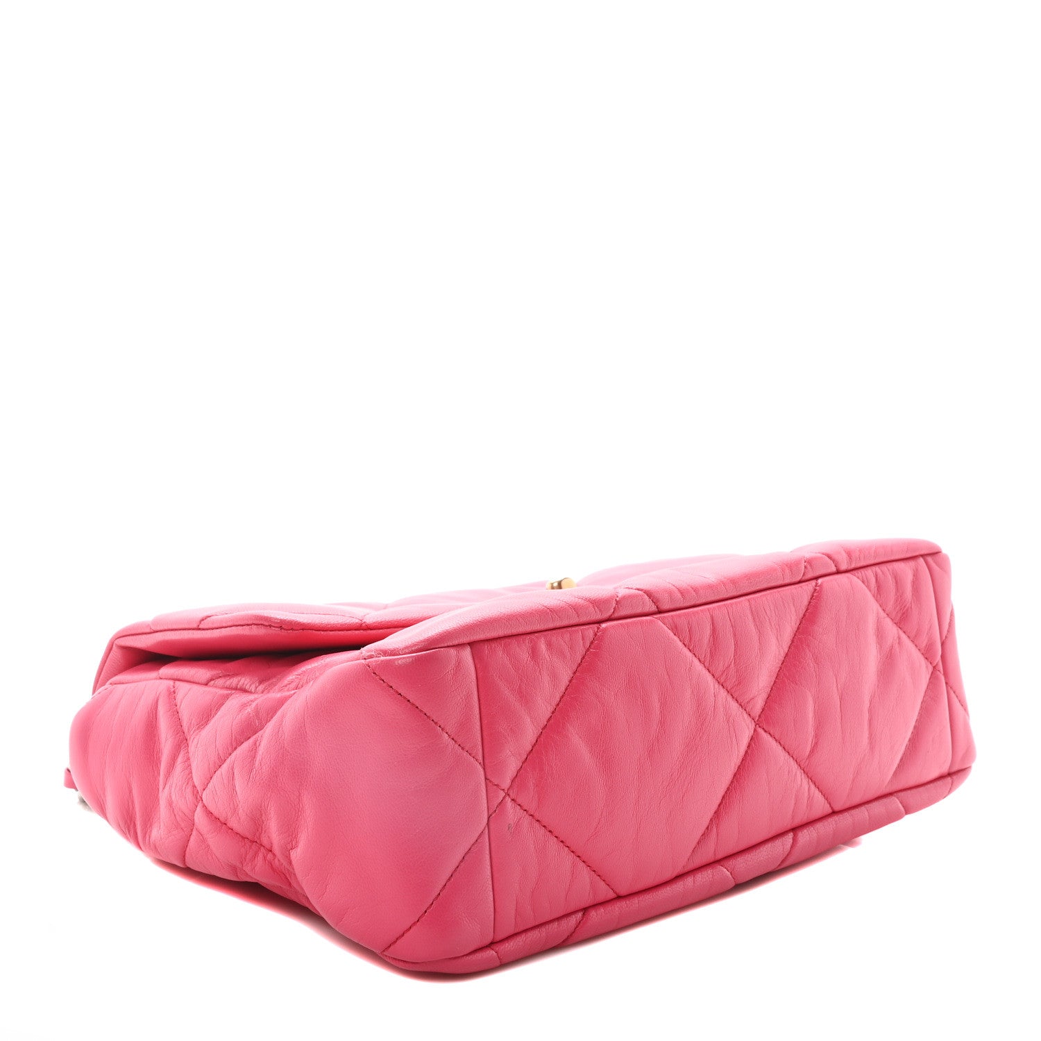 Chanel Lambskin Quilted Large Chanel 19 Flap Dark Pink 4 of 11