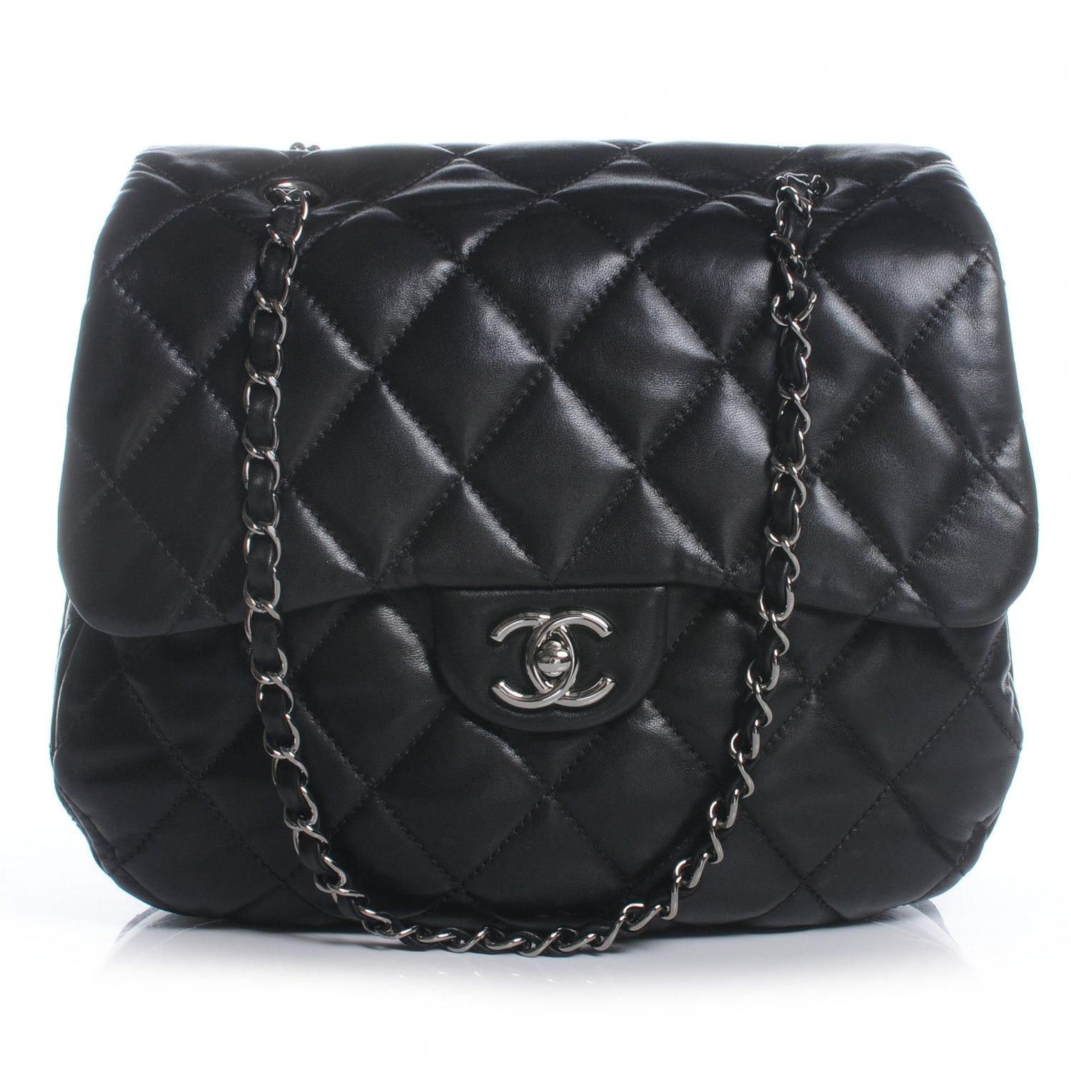 Chanel Lambskin Quilted 3 Large Flap Black 1 of 7