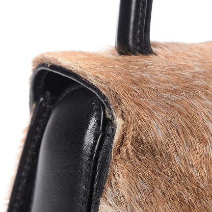 Gucci Calf Hair Calfskin Top Handle Bag Natural Black 11 of 12