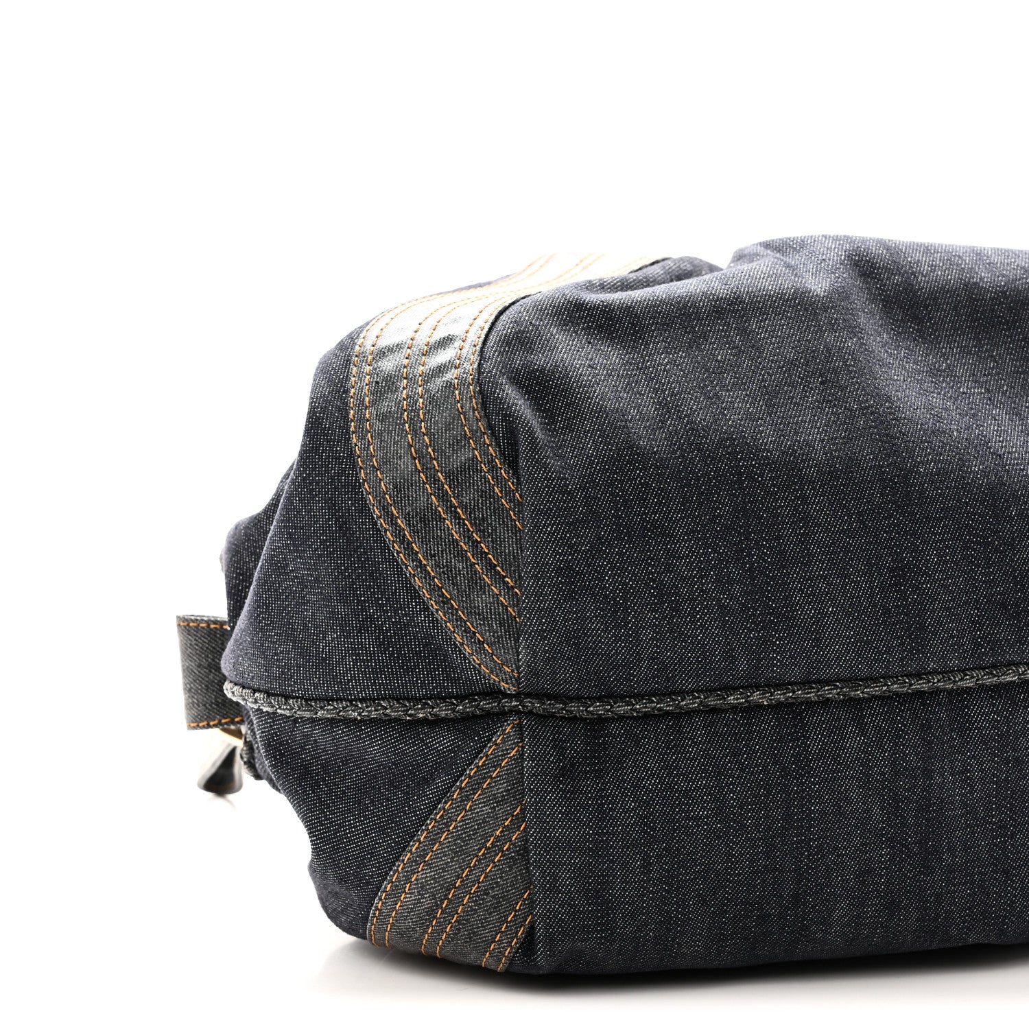 Fendi Denim Spalmati Woven Spy Bowler Blue 9 of 10