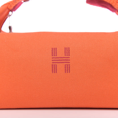 Hermes Canvas Small Bride-A-Brac Pouch Orange Burgundy 7 of 9