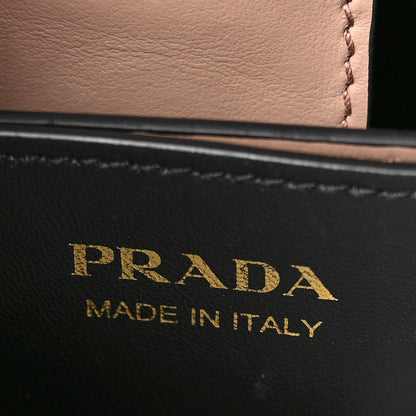 Prada Saffiano Cuir Medium Panier Bucket Bag Cipria Black 6 of 8