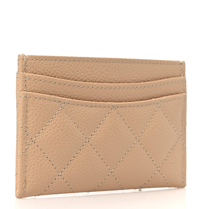 Chanel Caviar Quilted Card Holder Beige 3 of 9