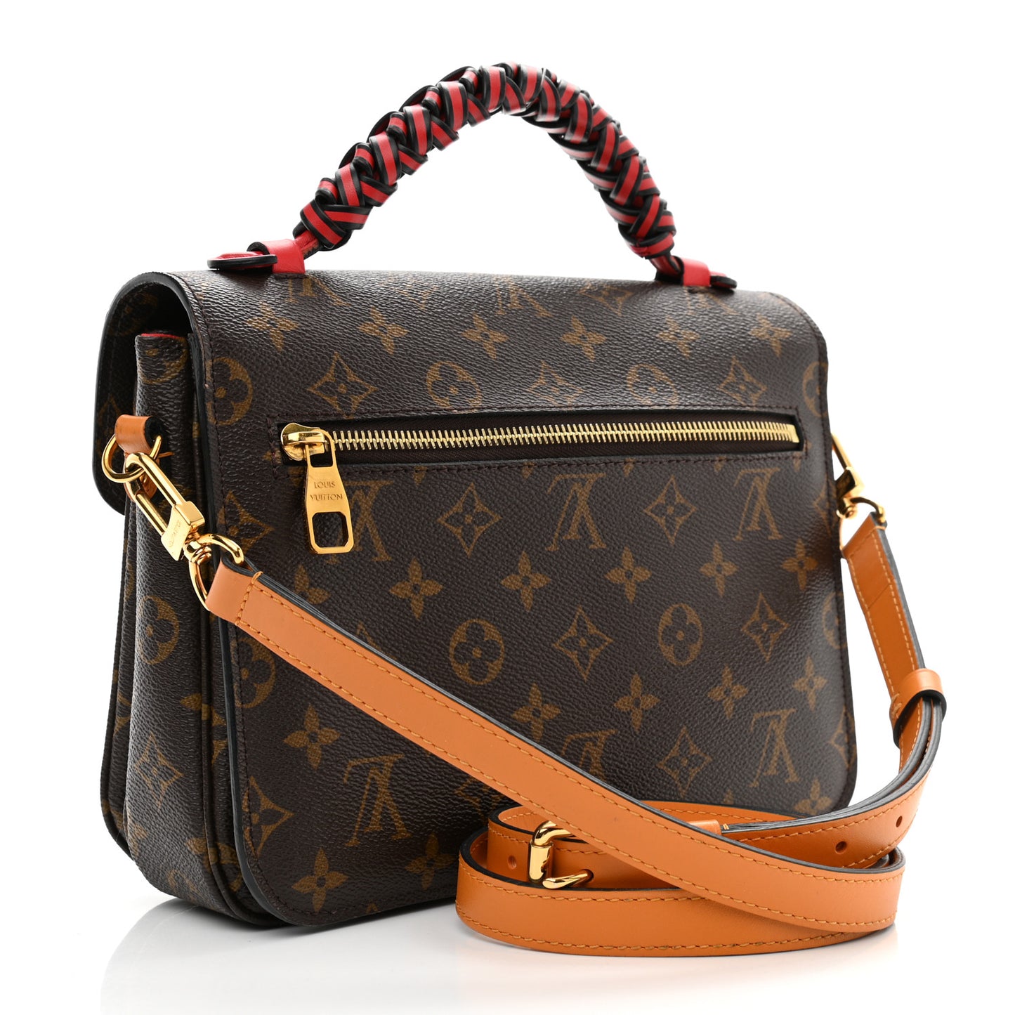 Monogram Braided Pochette Metis Coquelicot