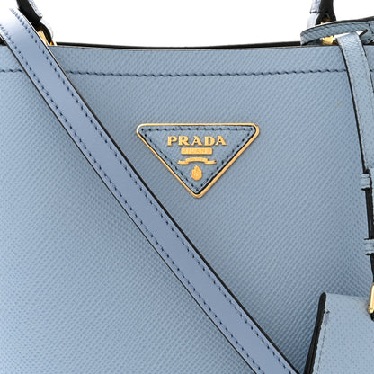 Prada Saffiano Cuir Calfskin Small Panier Bucket Bag Astrale Black 7 of 9