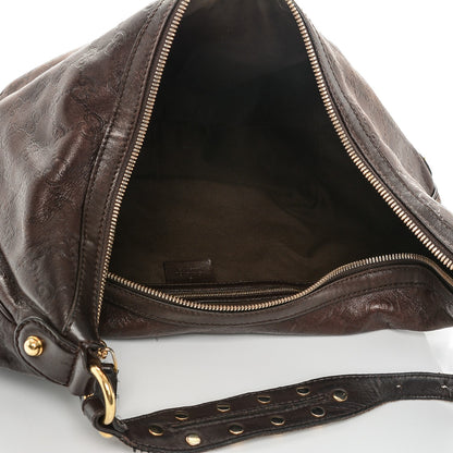 Gucci Guccissima Large Biba Hobo Dark Brown 5 of 9