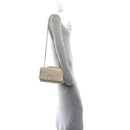 Chanel Caviar Quilted Medium CC Filigree Flap Beige 2 of 11