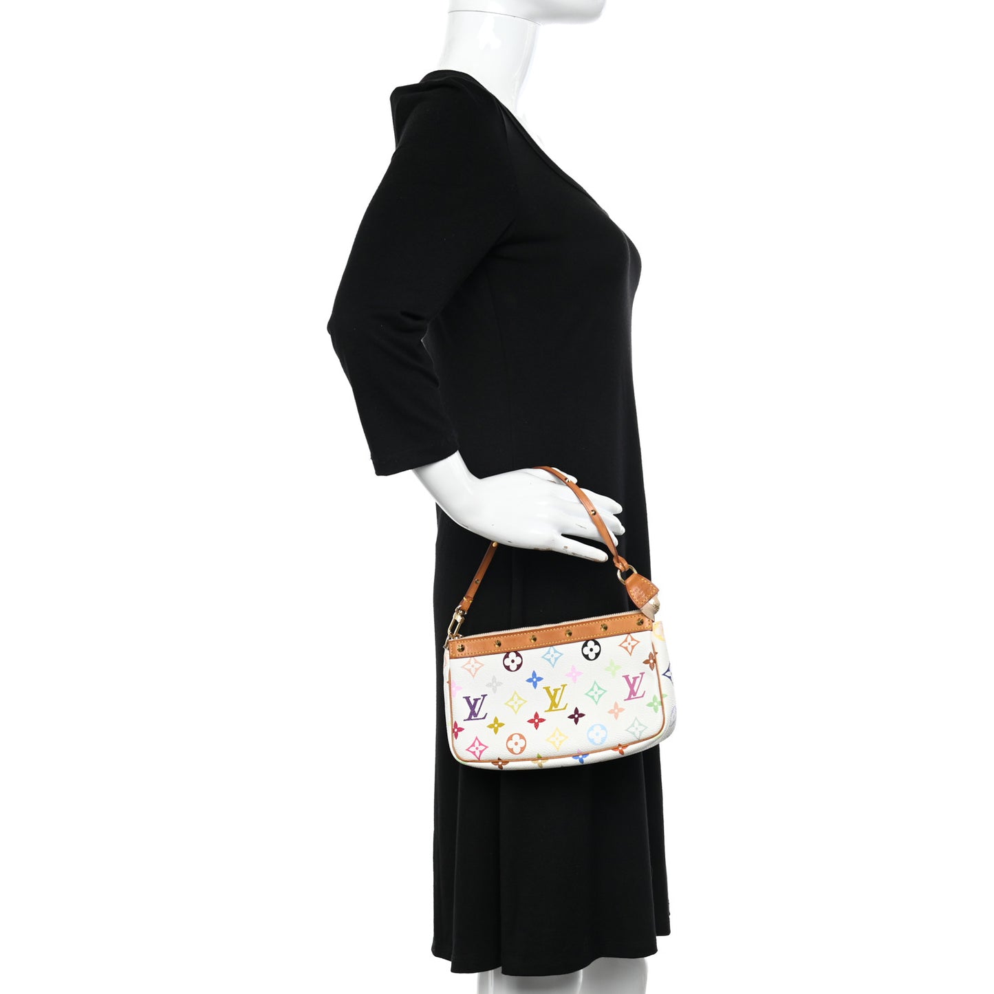 Monogram Multicolor Pochette Accessories White