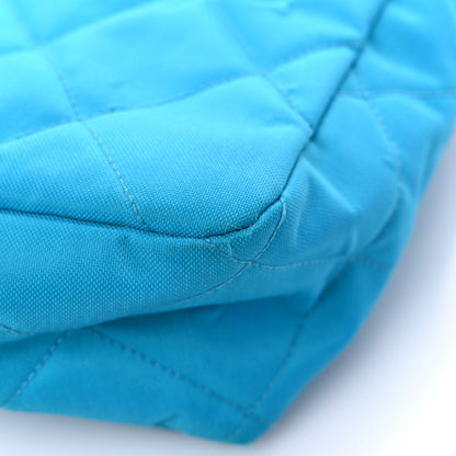 Chanel Canvas Quilted Shoulder Bag Turquoise 11 of 14