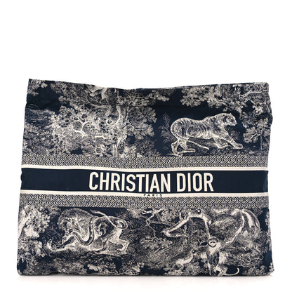 Christian Dior Technical Fabric Toile De Jouy Reverse Diortravel Zipped Pouch Blue Multicolor 1 of 9