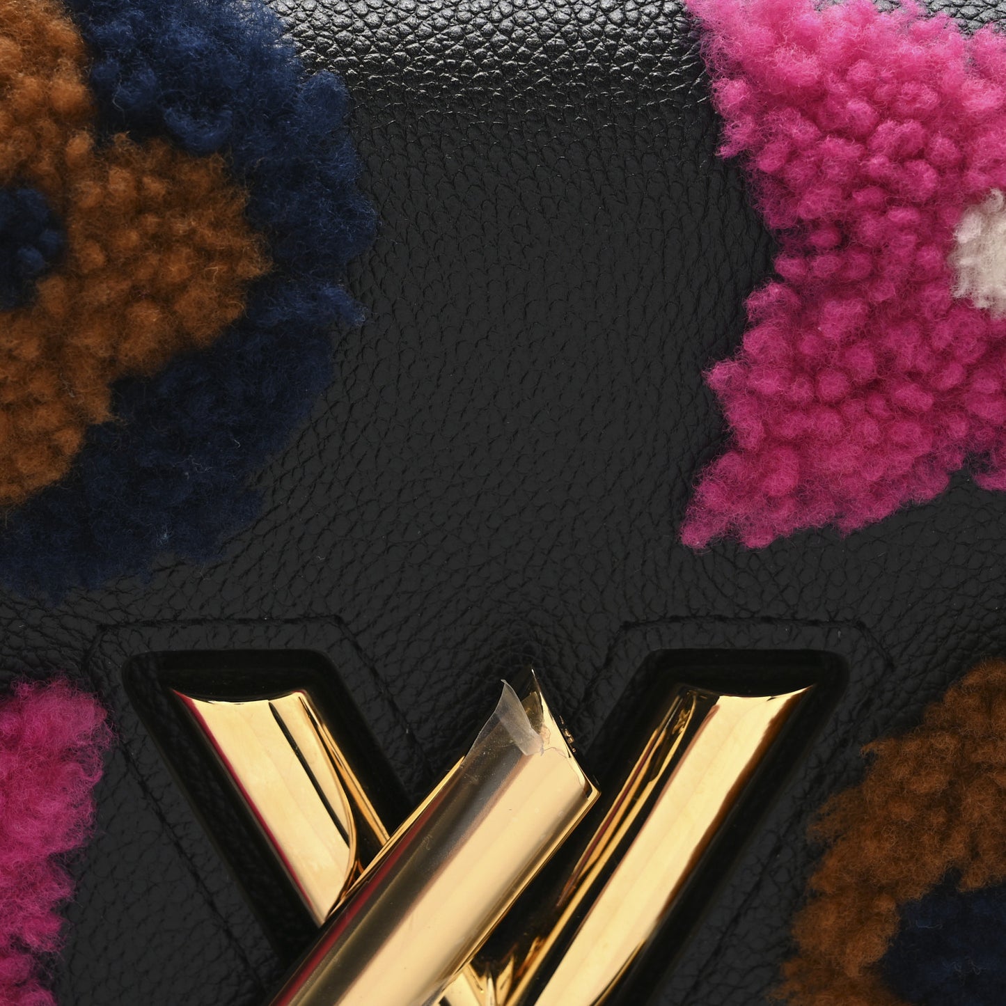 Monogram Calfskin Teddy Twist MM Black
