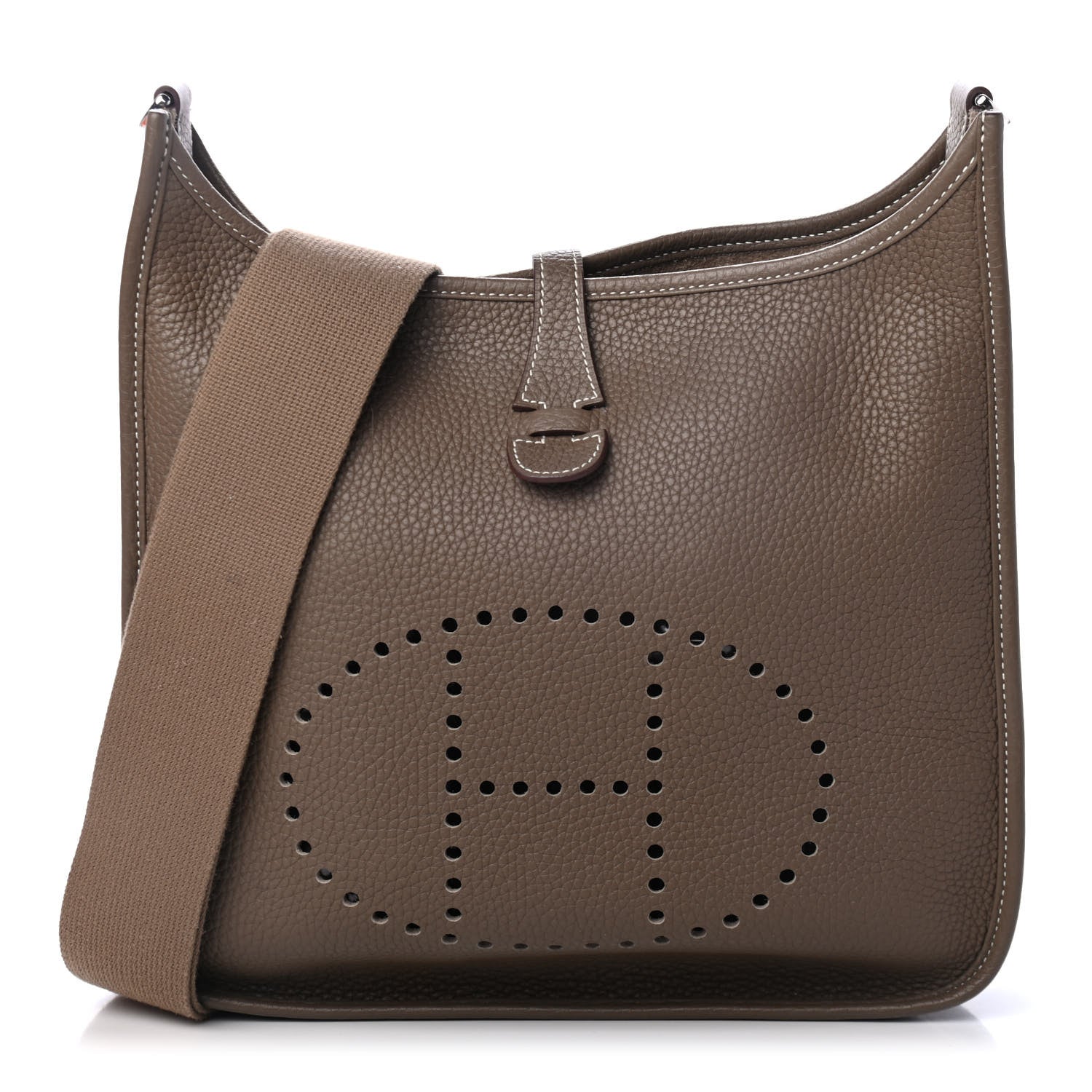 Hermes Taurillon Clemence Evelyne III PM Etoupe 1 of 4