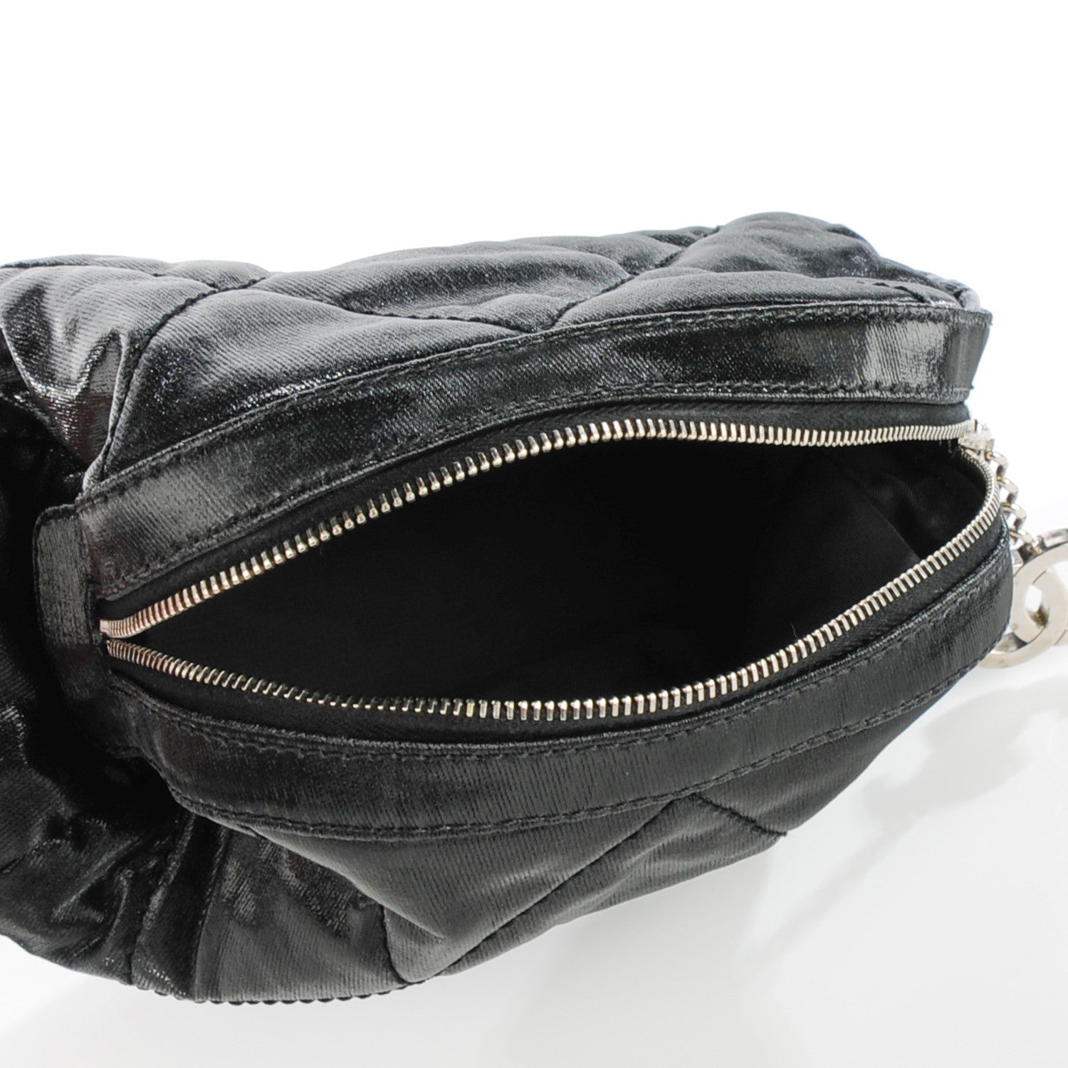 Chanel Coated Canvas Le Marais Cosmetic Pouch Black 5 of 8