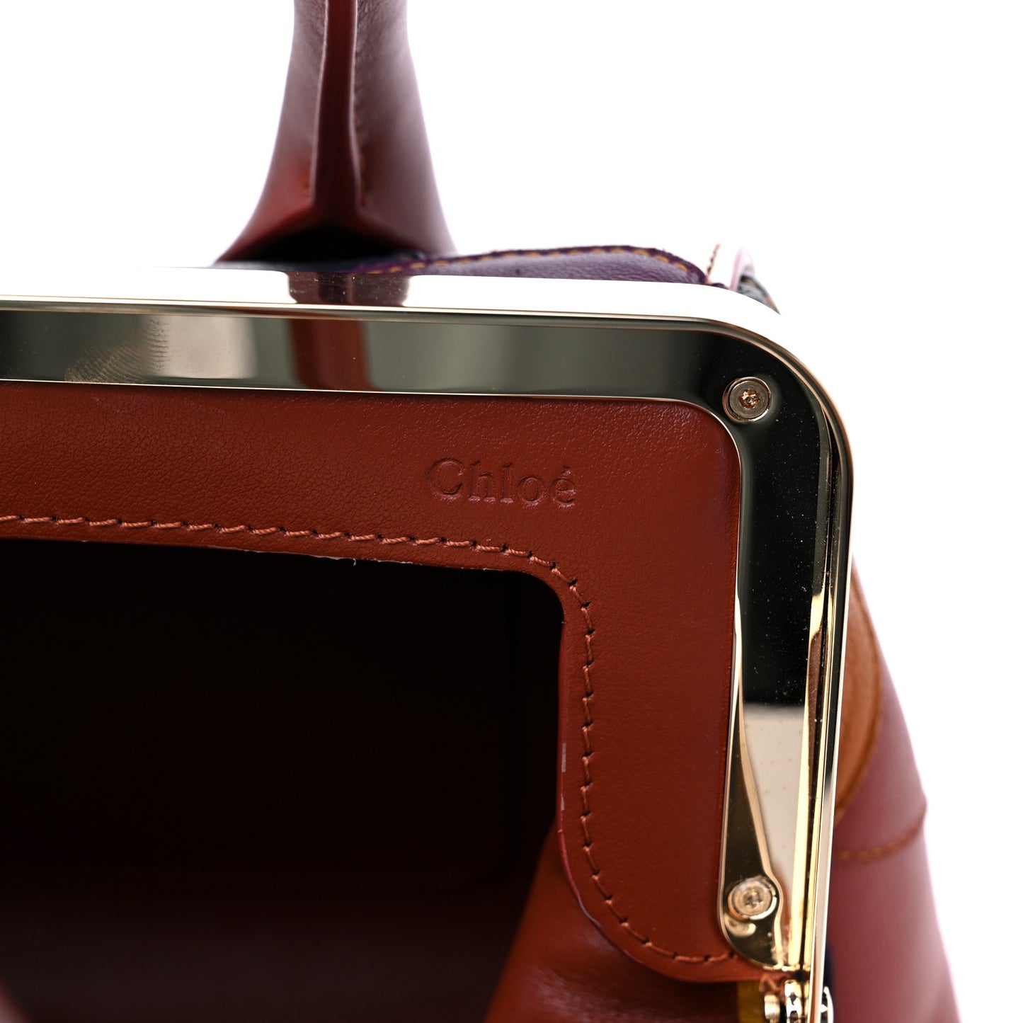 Shiny Calfskin Scalloped Patchwork Medium Joyce Multicolor