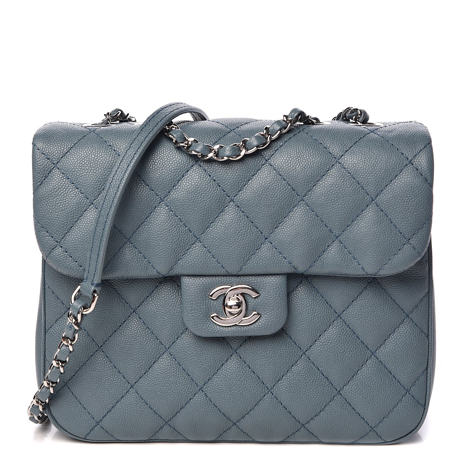Chanel Caviar Quilted Medium Urban Companion Flap Blue 1 of 16