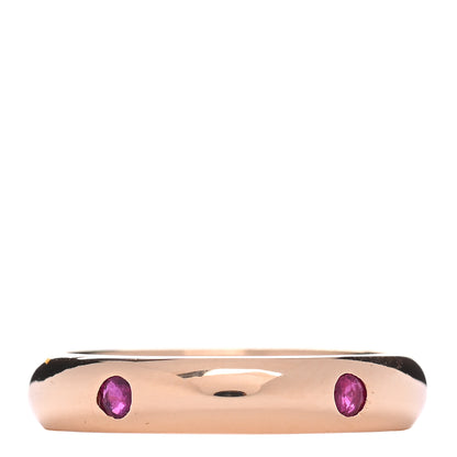 Cartier 18K Yellow Gold Ruby Stella Band Ring 53 6.5 1 of 4