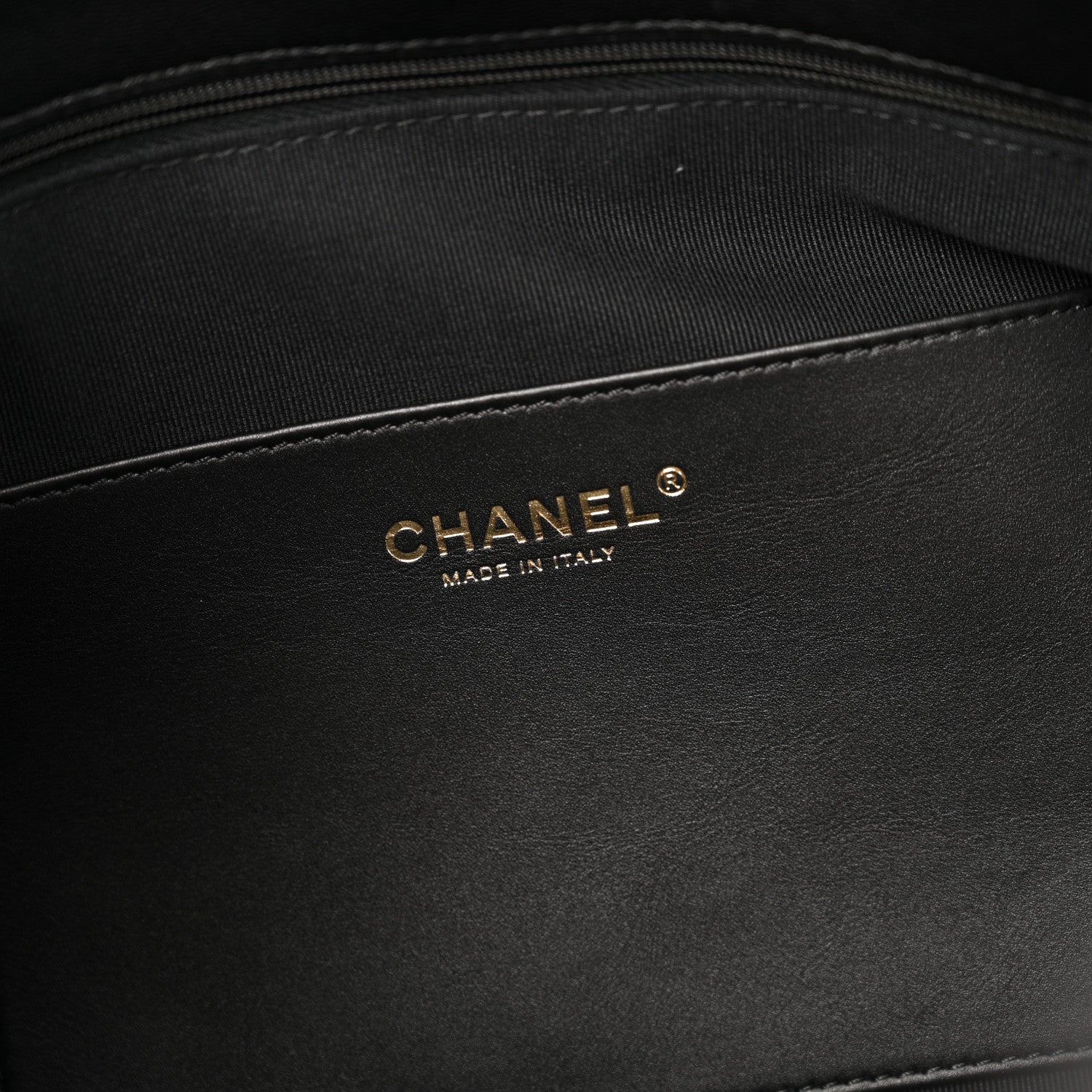 Chanel Shiny Lambskin Quilted Chain Around Shopping Tote Black 6 of 12