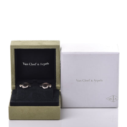 Van Cleef & Arpels 18K White Gold Mother of Pearl Pure Alhambra Earrings 7 of 7