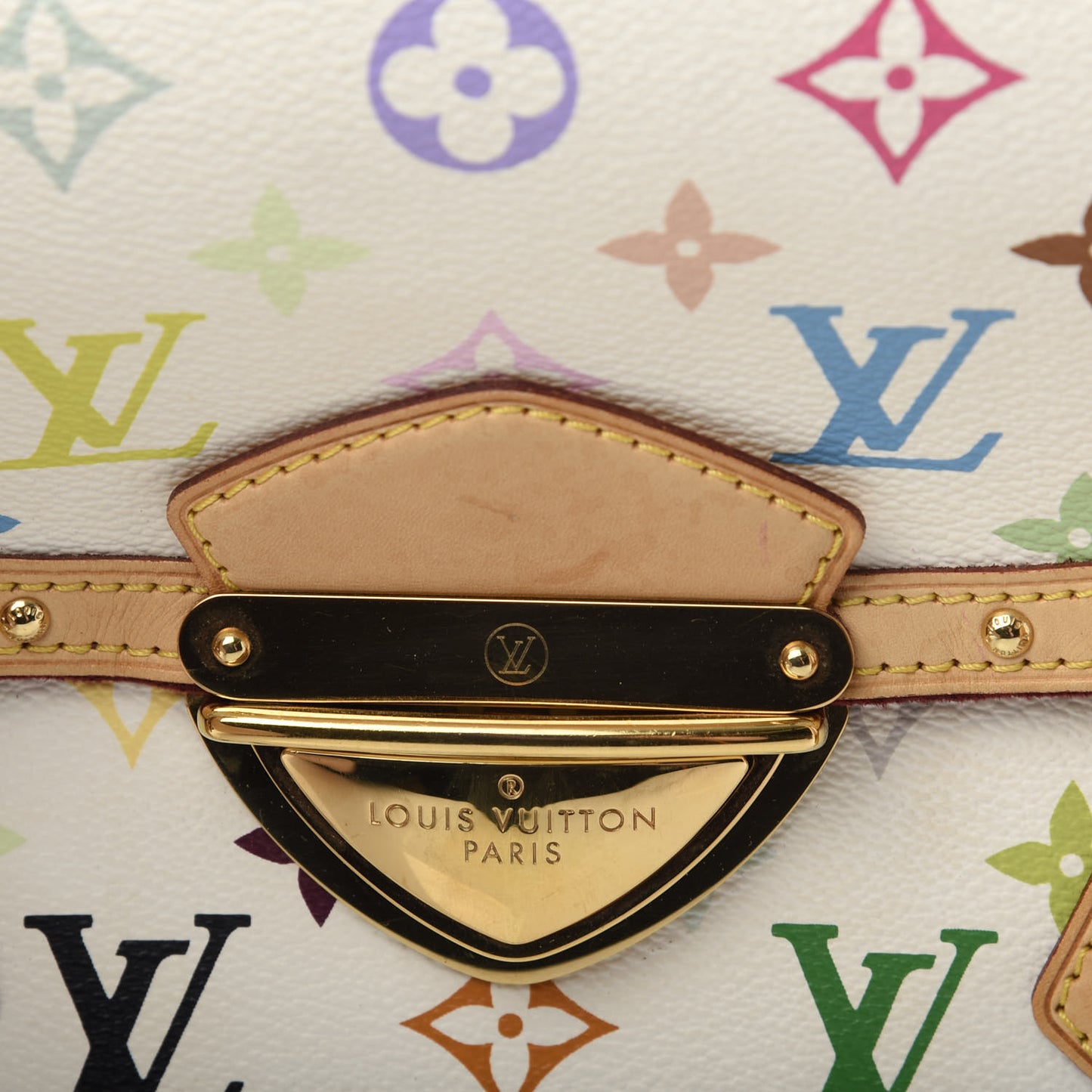 Monogram Multicolor Beverly GM White