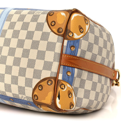 Louis Vuitton Damier Azur Summer Trunks Speedy Bandouliere 30 10 of 10