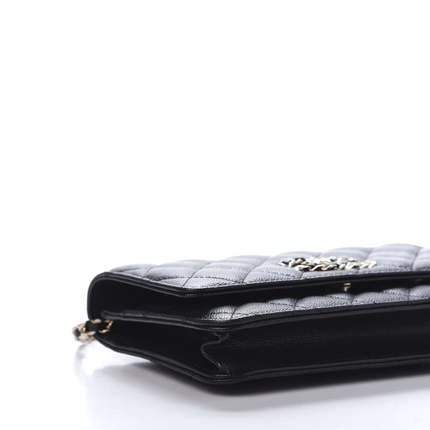 Chanel Caviar Quilted French New Wave Chain CC Wallet On Chain WOC Black 6 of 11