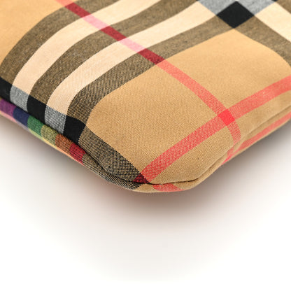 Burberry Vintage Rainbow Check Shopper Tote White 10 of 13