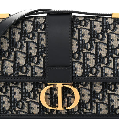 Christian Dior Oblique 30 Montaigne Flap Bag Blue 7 of 9