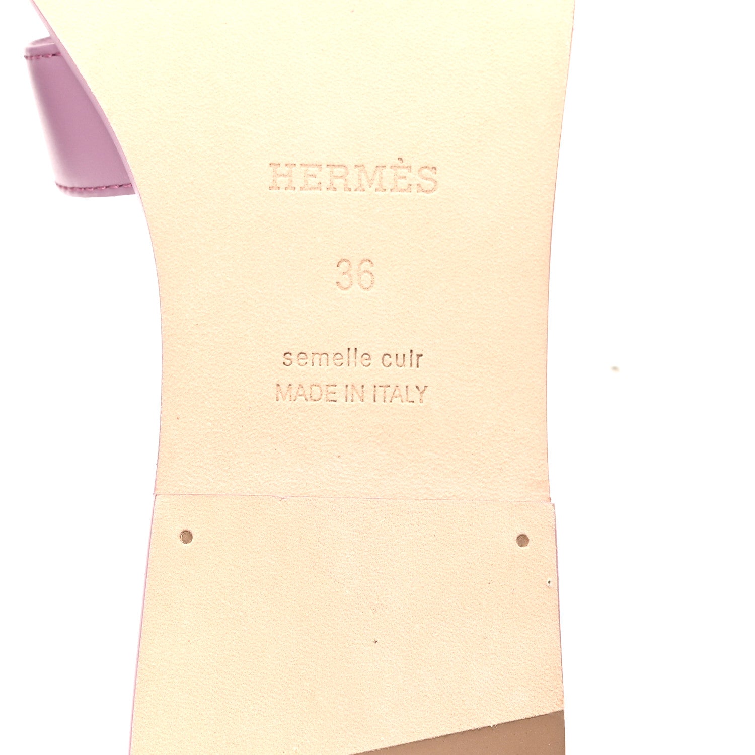 Hermes Box Calfskin Oran Sandals 36 Bruyère 7 of 10