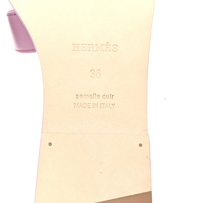 Hermes Box Calfskin Oran Sandals 36 Bruyère 7 of 10