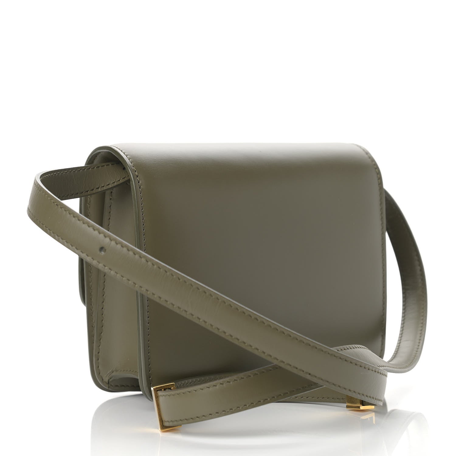 Celine Box Calfskin Small Classic Box Flap Bag Army Green 3 of 11