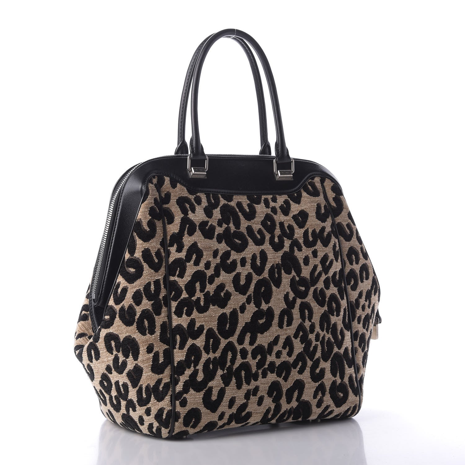 Louis Vuitton Jacquard Velvet Leopard Print Stephen Sprouse North South Bag Black 3 of 10