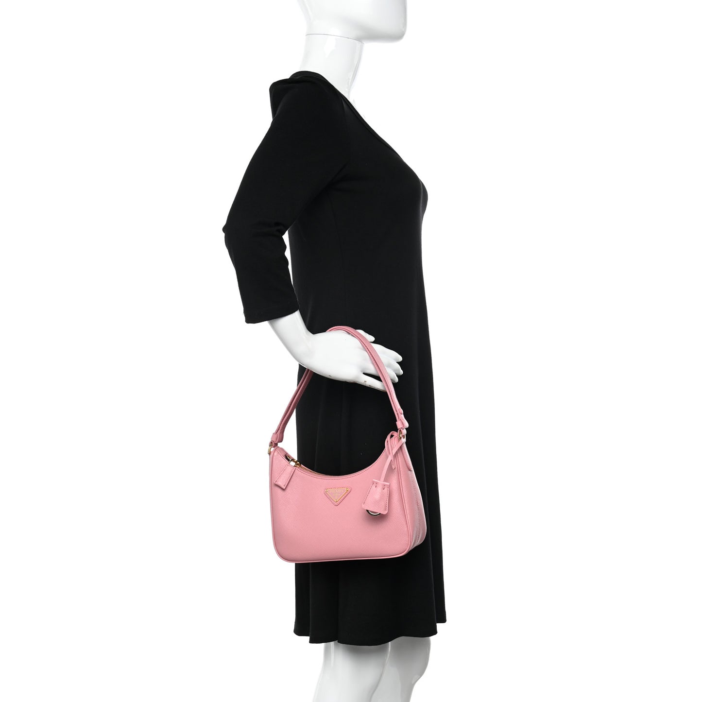 Saffiano Lux Mini Re-Edition Shoulder Bag Petalo