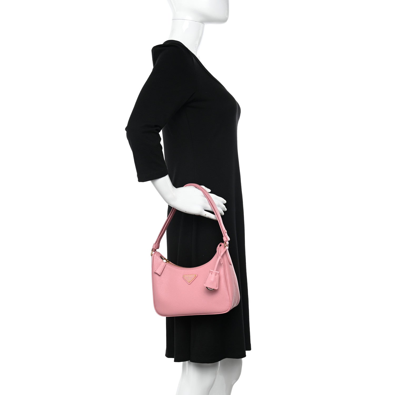 Prada Saffiano Lux Mini Re-Edition Shoulder Bag Petalo 3 of 12